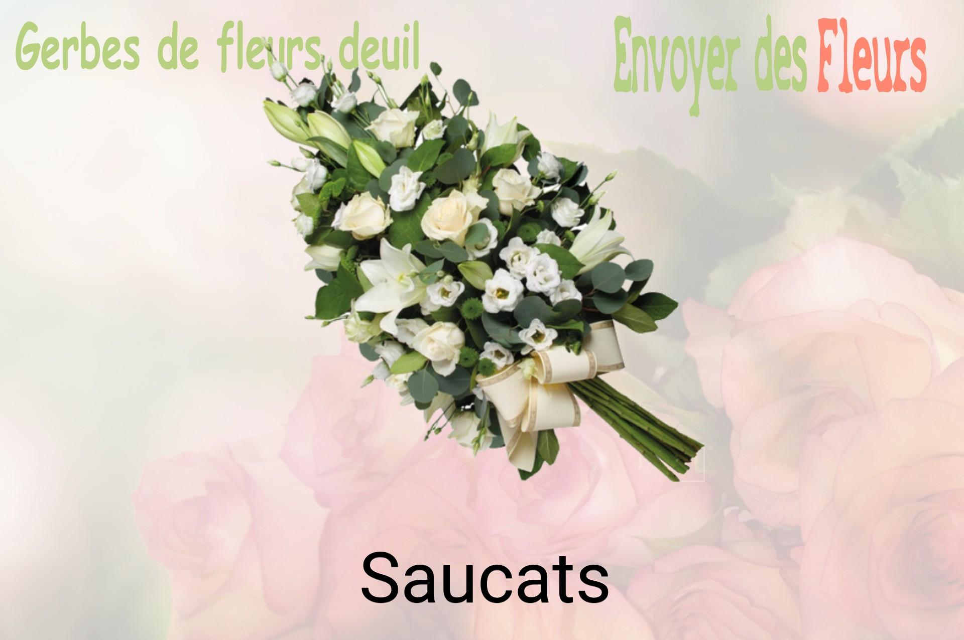 Gerbe de fleurs de deuil livrée à Saucats